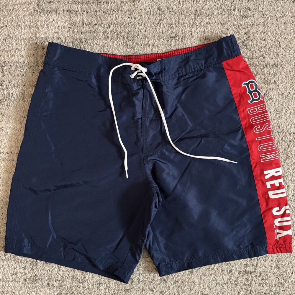 Boston Red Sox Board Shorts Men’s Navy Red Swim Trunks MLB Size XL